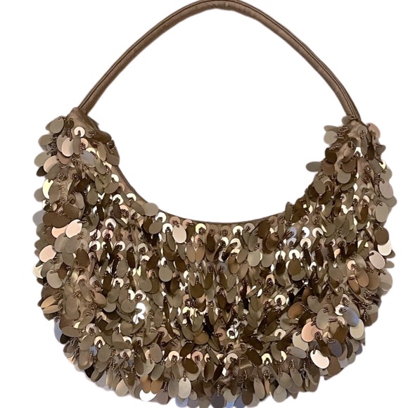 Small Bronze Sequin Handbag - Picture 1 of 4